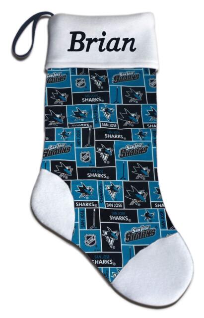 New Personalized Nhl San Jose Sharks California Hockey Christmas Stocking Gift