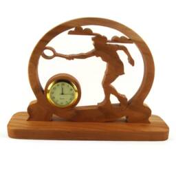 Badminton Desk Clock Handmade From Cherry Wood By Kevskrafts, Tennis, Racquetball, Racketball - thumbnail 4