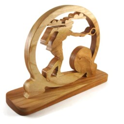 Badminton Desk Clock Handmade From Cherry Wood By Kevskrafts, Tennis, Racquetball, Racketball - thumbnail 3