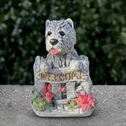 Fantasy Westie Dog Sculpture Concrete Statue Outdoor Yorkie Decoration Cement Sign Ornament Memorial Figurine Dog Lover Gift - thumbnail 4