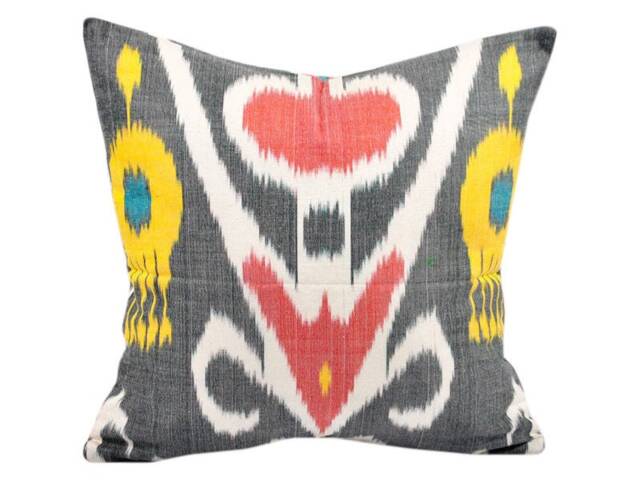Hand Dyed Ikat Pillow Cover - image 1