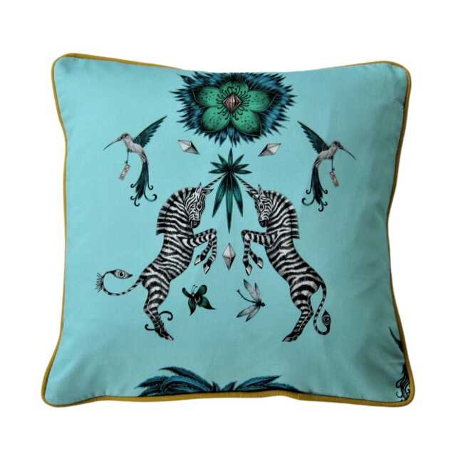 Clarke & Clarke, Zebras, Safari Cotton Satin Cushion Cover, 14 X Inches - image 1