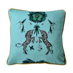 Clarke & Clarke, Zebras, Safari Cotton Satin Cushion Cover, 14 X Inches - thumbnail 1