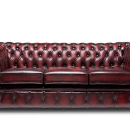 Chesterfield Real Leather Three Seater Sofa Antique - 4 Colours - thumbnail 2