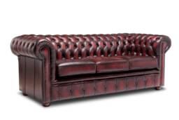 Chesterfield Real Leather Three Seater Sofa Antique - 4 Colours - thumbnail 1