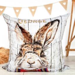 Personalised Hare Velvet Bean Bag Cover - thumbnail 3