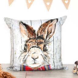 Personalised Hare Velvet Bean Bag Cover - thumbnail 2