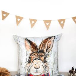 Personalised Hare Velvet Bean Bag Cover - thumbnail 4