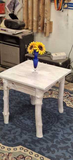 "Rustic Little Nightstand Made Of Driftwood - 20"" X 20" - image 1