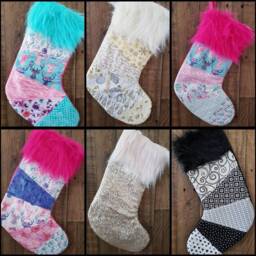 Gold Sequin Christmas Stocking Stockings - thumbnail 3