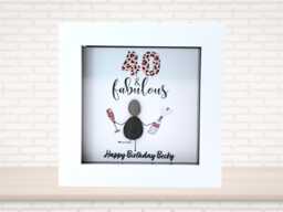 Personalised Pebble Art Birthday Gift Handmade Milestone Celebration - thumbnail 1