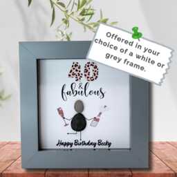 Personalised Pebble Art Birthday Gift Handmade Milestone Celebration - thumbnail 2