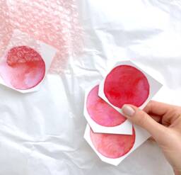 Wall Decals Watercolor Circles, Shades Of Red, Tile Decals, Furniture Hand-Painted Dot Home D??cor - thumbnail 1