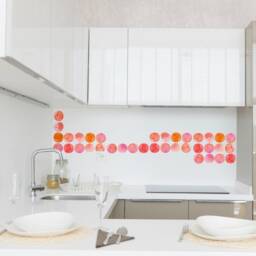 Wall Decals Watercolor Circles, Shades Of Red, Tile Decals, Furniture Hand-Painted Dot Home D??cor - thumbnail 3