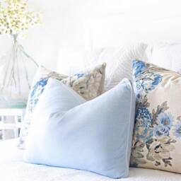 Hamptons Style Cushion Cover, Cover Only, French Provincial Pillows, Blue Cushions, Scatter Chair Cushions - thumbnail 2