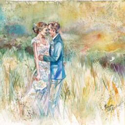 1 Year Anniversary Gift For Him. Custom Painting From Photo. Watercolor Portrait. Anniversary Gift. Personalized Wall Art. Original - thumbnail 3