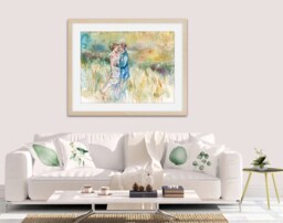 1 Year Anniversary Gift For Him. Custom Painting From Photo. Watercolor Portrait. Anniversary Gift. Personalized Wall Art. Original - thumbnail 1