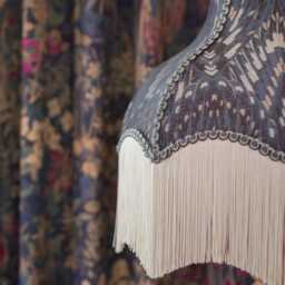 The Lolana - Midnight Fringed Lampshade Vintage Tassel Style, Handmade in England - thumbnail 3