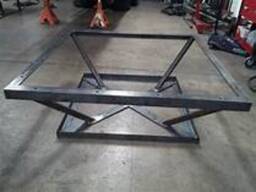 Modern Heavy Duty Iron Table Frame - Square Tubing Large Steel Base With Welded Joint For Coffee & End Tables