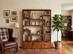 Reclaimed Wood Bookcase/Shelving Unit - Scaffold Furniture-3Dn