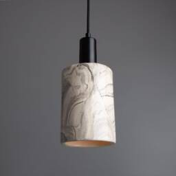 Senna Marbled Ceramic Cylinder Pendant Light 4.75 - thumbnail 2
