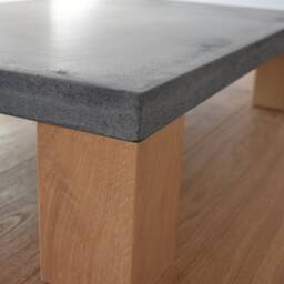 Handmade Concrete Coffee Table With Solid Oak Legs - thumbnail 3