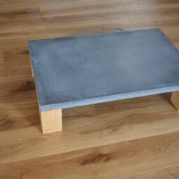 Handmade Concrete Coffee Table With Solid Oak Legs - thumbnail 2