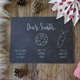 Slate Christmas Eve Treat Boards - Tray Santa Board Plate - thumbnail 3