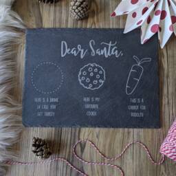 Slate Christmas Eve Treat Boards - Tray Santa Board Plate - thumbnail 4