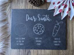Slate Christmas Eve Treat Boards - Tray Santa Board Plate - thumbnail 1