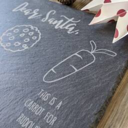 Slate Christmas Eve Treat Boards - Tray Santa Board Plate - thumbnail 2