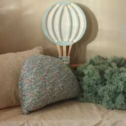 Blue Retro Flowers - Rainbow Pillow - thumbnail 2