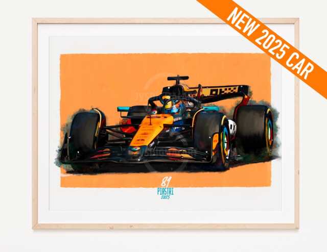 Piastri Mclaren F1 Mcl39 Poster 2025 Formula 1 Car Art Print Not Framed - image 1
