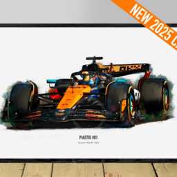 Piastri Mclaren F1 Mcl39 Poster 2025 Formula 1 Car Art Print Not Framed - thumbnail 3