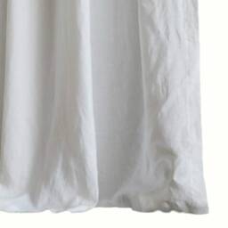 Pair Of 100% Flax Linen Cafe Curtains, 40+ Colors, White, Gray, Ticking Stripe, Custom Size Made To Order - thumbnail 2