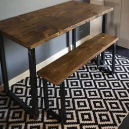 Square Handmade Industrial Style Table Legs -Dining- Desk- Coffee- Breakfast Bar - thumbnail 4