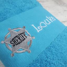 Personalized Hand Towel With A First Name 50x100cm Embroidered, 450 Gr/M2, 16 Colors, Birthday Gift, Child, Birth, Baby - thumbnail 2