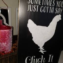 Chicken Sign Sometimes You Just Gotta Say Cluck It & Walk Away Distressed Rustic Wood Farmhouse Decor Primitive Rooster Kitchen Wall - thumbnail 2