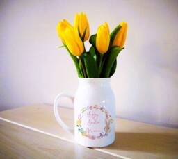 Easter Ceramic Flower Vase, Personalised Jug, Gift Decor Idea, For Mum, Nanny, Grandma, Nana, Mummy, Mom - thumbnail 1