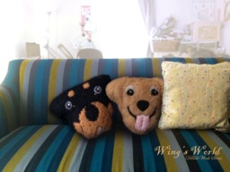 Dog Cushion Rottweiler Golden Retriever Pillow Felt Machine Embroidered Gift For Dog Lover Decorative Throw - thumbnail 1