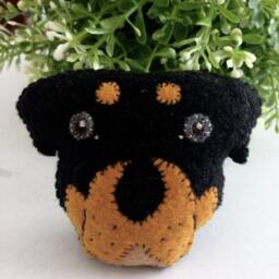Dog Cushion Rottweiler Golden Retriever Pillow Felt Machine Embroidered Gift For Dog Lover Decorative Throw - thumbnail 2