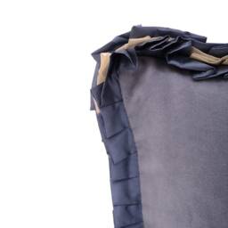 Cotton Velvet Ruffle Oblong Pillow, Rectangular Throw Ribbon Trim Cushion in Many Colours - 35x50cm - thumbnail 3