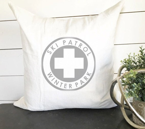 Custom Ski Pillow - 18 X 18, Home Decor, Cushion, Throw Pillow, Gift, Present, Custom Home, House, Winter Nursery, Mount - image 1