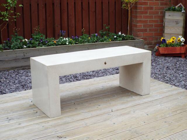 Concrete Garden Bench - Architect Mini Outdoor Modern Seating Handmade UK - image 1