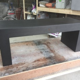 Concrete Garden Bench - Architect Mini Outdoor Modern Seating Handmade UK - thumbnail 3