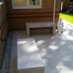 Concrete Garden Bench - Architect Mini Outdoor Modern Seating Handmade UK - thumbnail 2