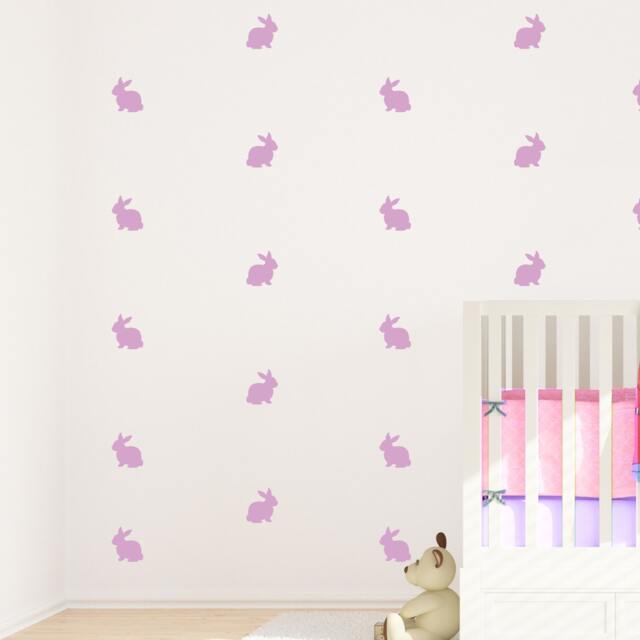 Bunny - Wall Stickers -Wall Decals-Bunny Stickers-Easter Bunny-Nursery Decor-Kid's Bedroom Sticker- Home Decor-Alternative To Wallpaper - image 1