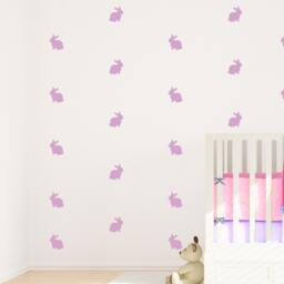 Bunny - Wall Stickers -Wall Decals-Bunny Stickers-Easter Bunny-Nursery Decor-Kid's Bedroom Sticker- Home Decor-Alternative To Wallpaper - thumbnail 1