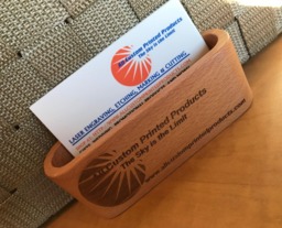 Personalized Wood Business Card Holder Custom Engraved Beech Or Walnut