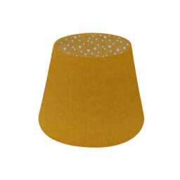 Mustard Yellow Linen Lampshade, Star Interior, Handmade Empire Shade